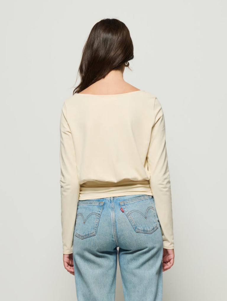 NATION LTD LILAH L/S BOAT NECK TOP