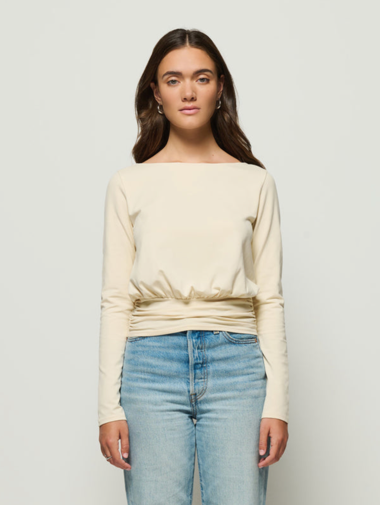 NATION LTD LILAH L/S BOAT NECK TOP