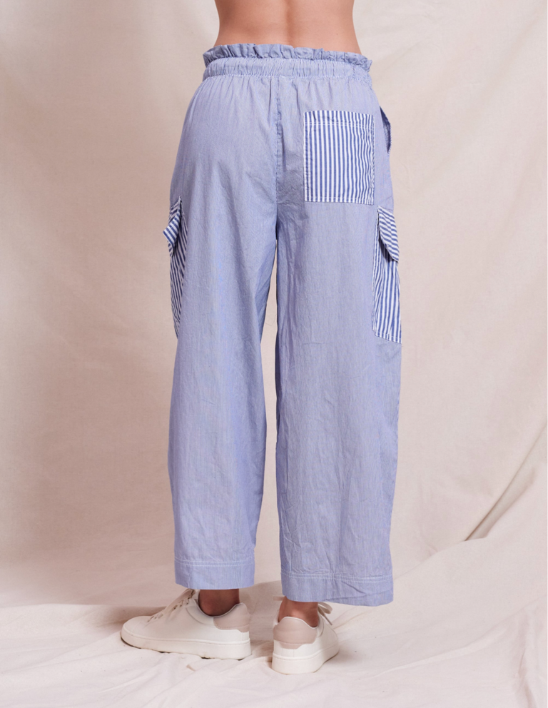 SUNDRY MIXED STRIPE CARGO PANT