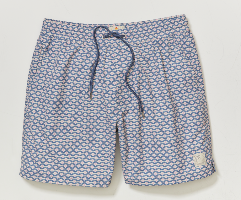 MARINE LAYER LINED SPORT AND SWIM SHORT 6"