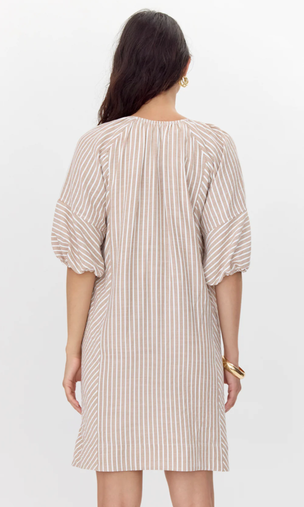KYRA STRIPE BUTTON FRONT MINI DRESS