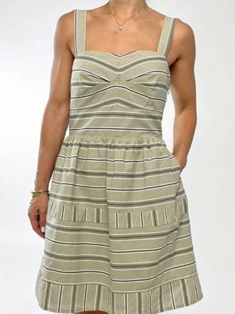 ELLA STRIPE COTTON MINI DRESS