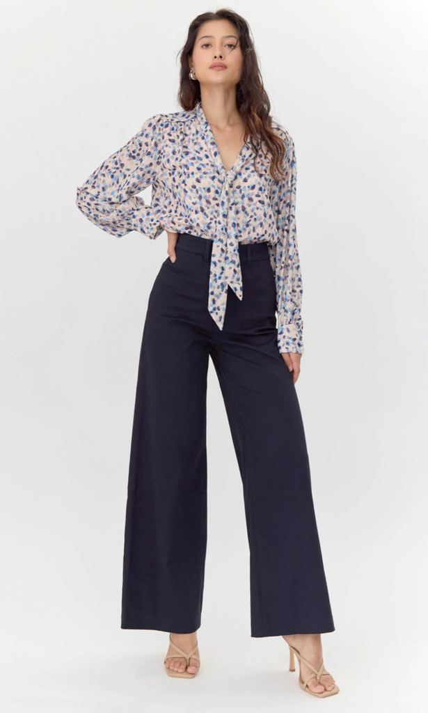 JENNSEN COTTON CANVAS WIDE LEG PANTS
