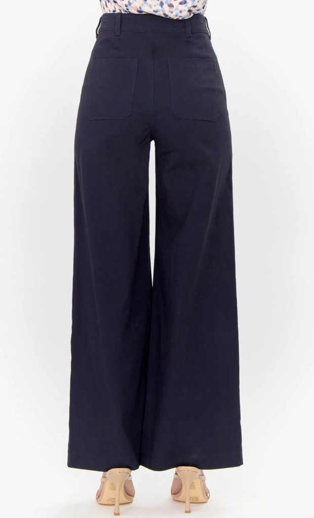 JENNSEN COTTON CANVAS WIDE LEG PANTS