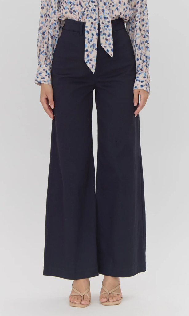 JENNSEN COTTON CANVAS WIDE LEG PANTS