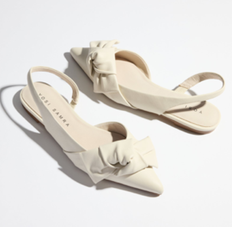 YOSI SAMRA VIOLET SLINGBACK FLAT