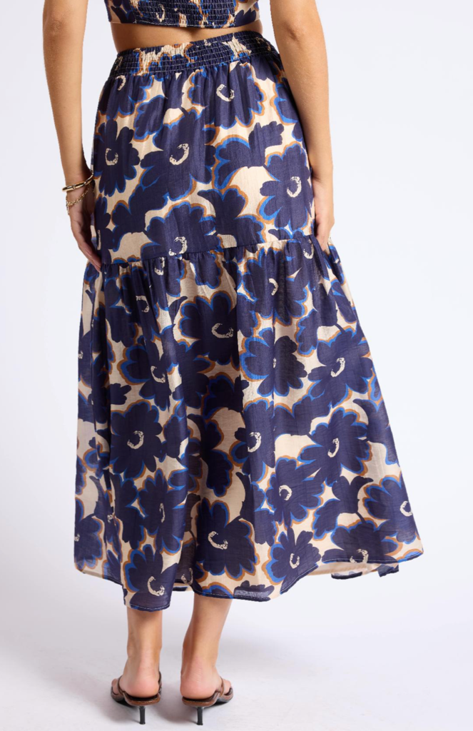SAGE THE LABEL FLORA TIERED MAXI SKIRT