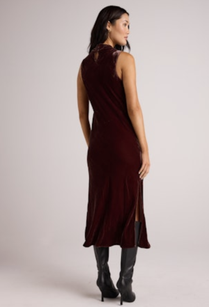 BELLA DAHL MOCK NECK HALTER DRESS