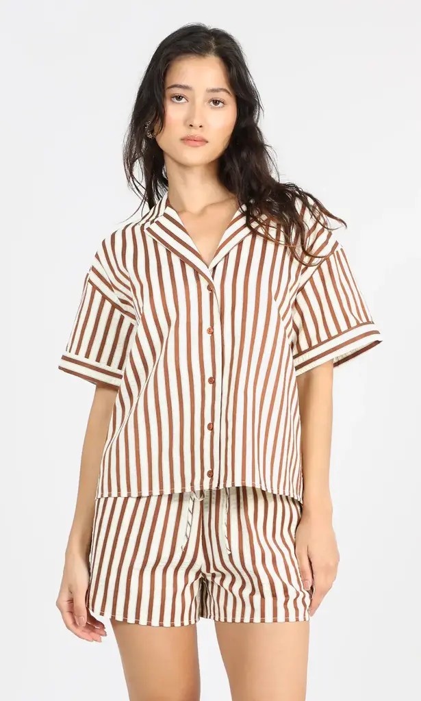GRAHAM STRIPE PULL UP SHORTS