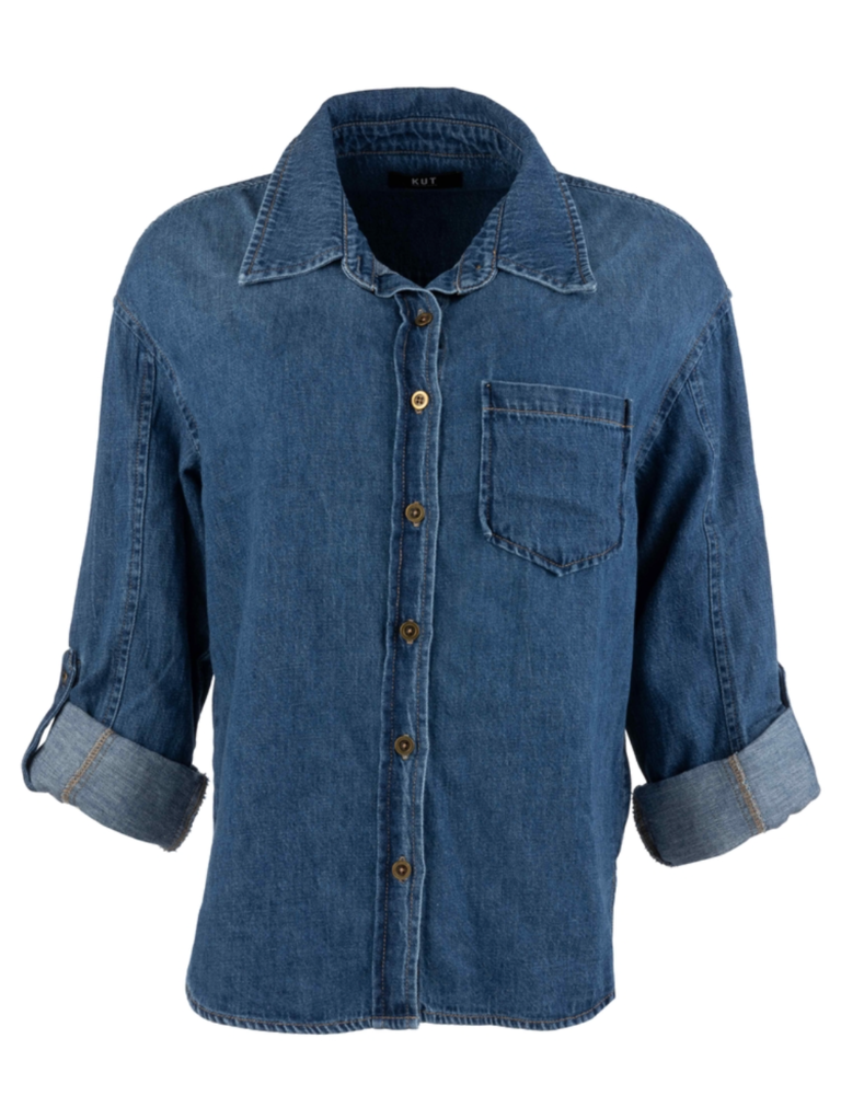 KUT LEIGHTON L/S BUTTONDOWN W/PATCH POCKET