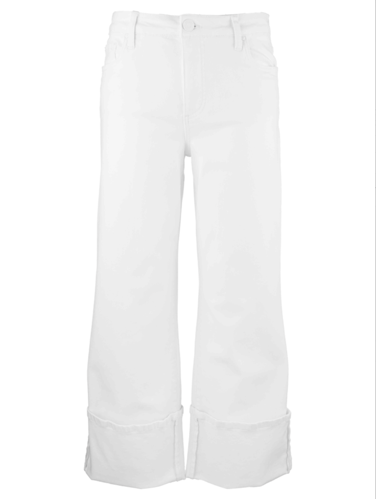 KUT CHARLOTTE HIGH RISE FAB AB WIDE LEG-ROLL UP