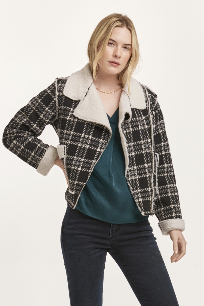 DEAR JOHN ALVIE ZIPPER FRONT COLLARED RELAXED FIT JACKET