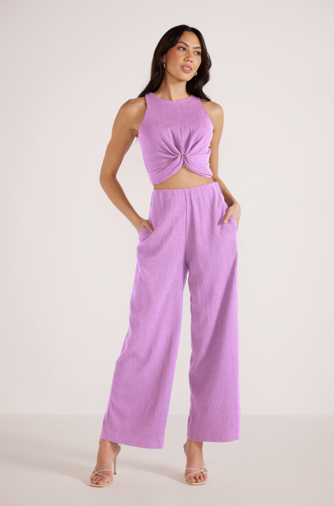 MINKPINK UNITY RING TEXTURED PANTS