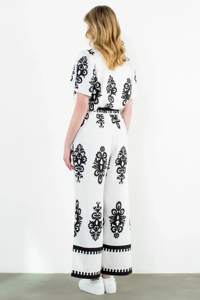 Wide Leg Print Pant