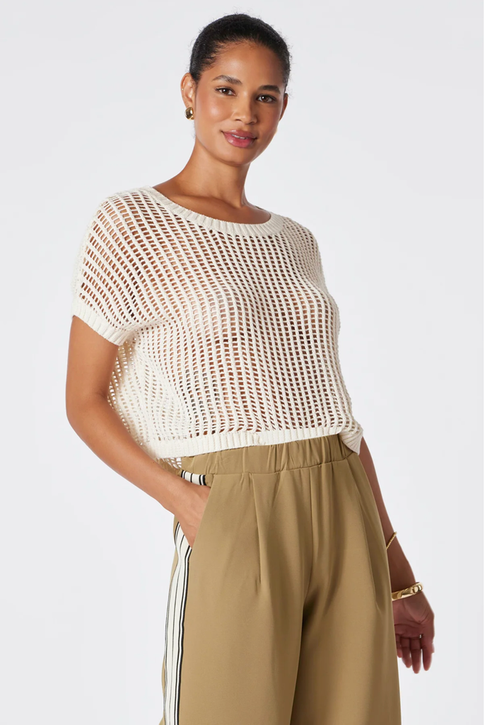 BISHOP+YOUNG OPEN WEAVE PULLOVER