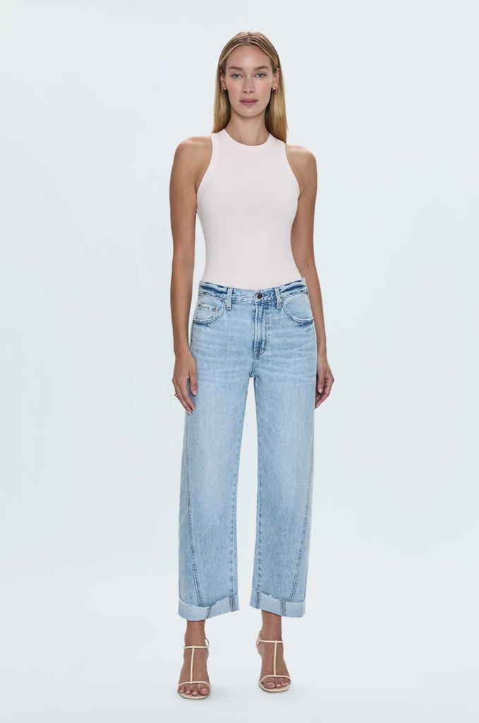 PISTOLA KACEY MID RISE CUFFED BOYFRIEND JEAN