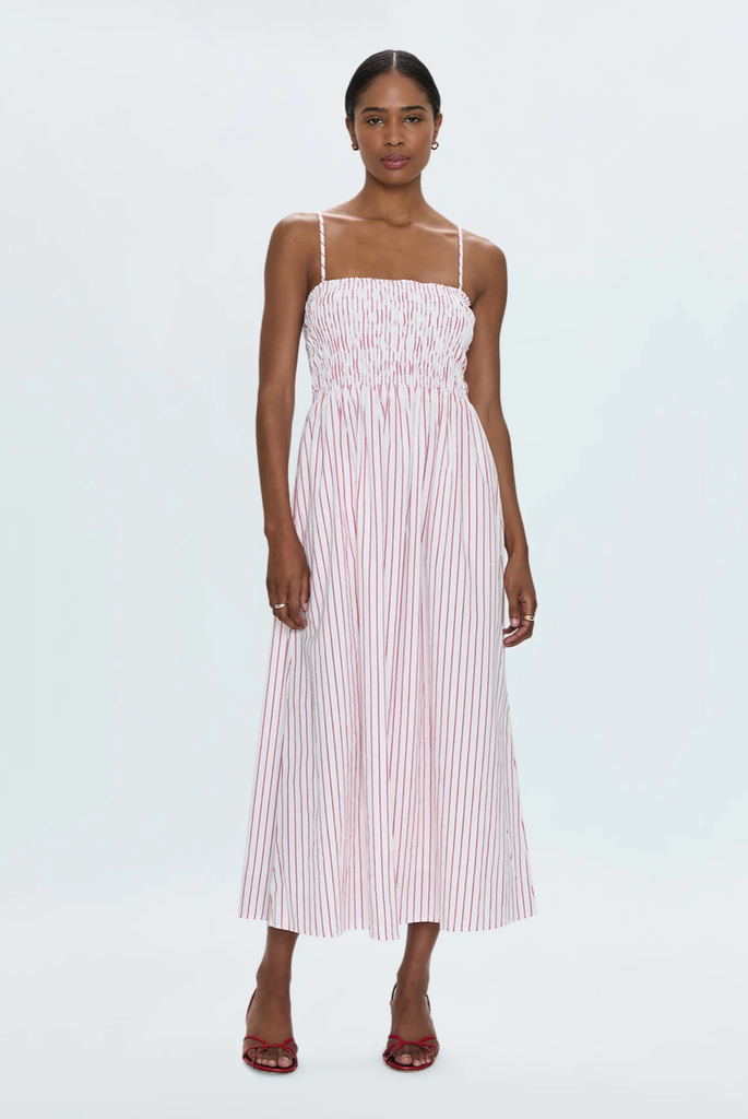 PISTOLA BIANCA SHIRRED BODICE DRESS