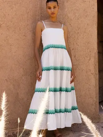 OLIPHANT SMOCKED BACK MAXI DRESS