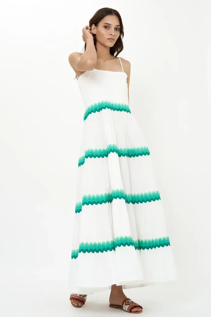 OLIPHANT SMOCKED BACK MAXI DRESS