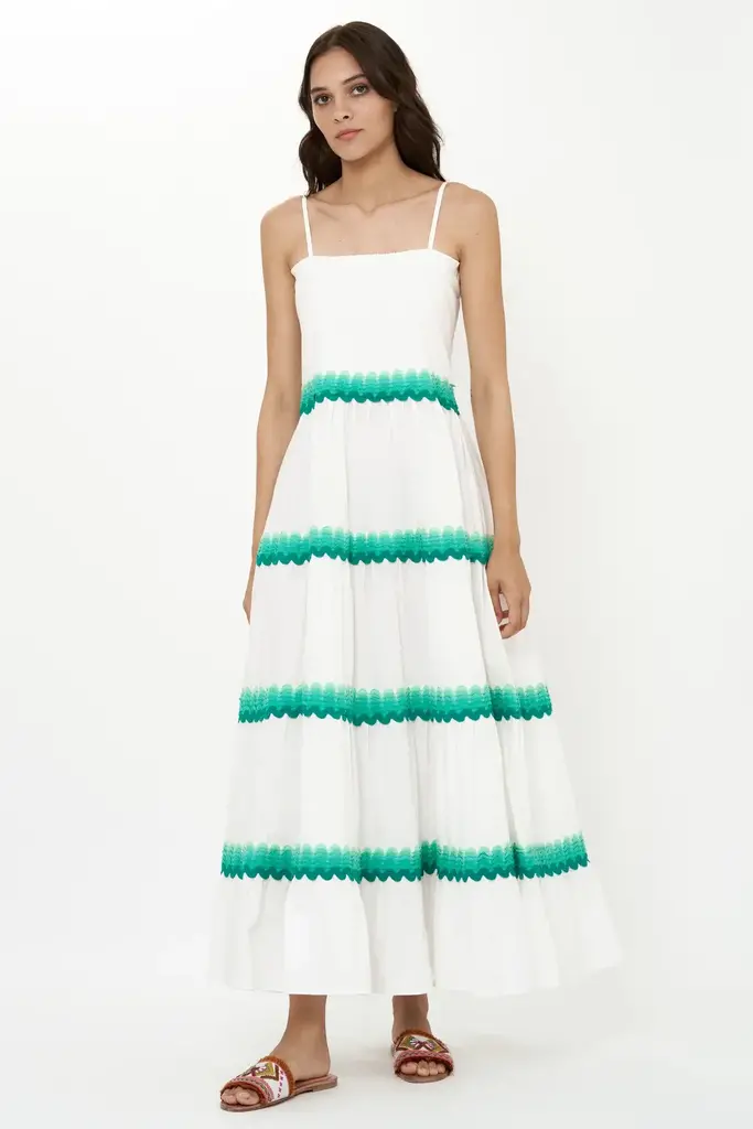 OLIPHANT SMOCKED BACK MAXI DRESS