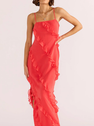 MINKPINK VENUS RUFFLE MAXI DRESS