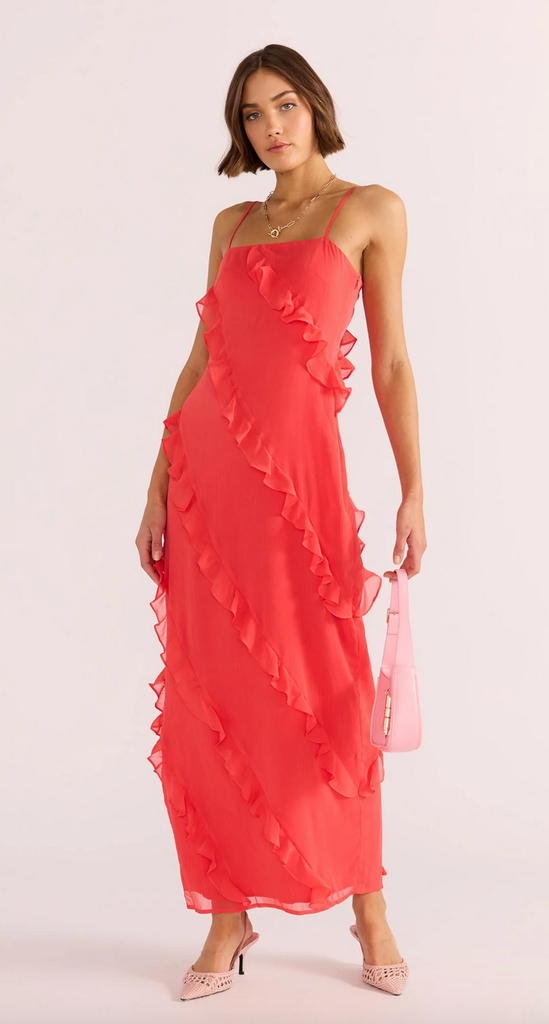 MINKPINK VENUS RUFFLE MAXI DRESS