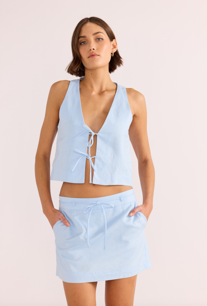 MINKPINK PANDORA TIE CROP TOP