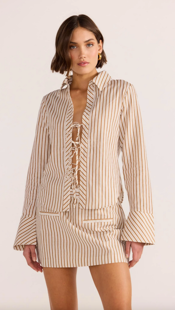 MINKPINK ARTEMIS TIE SHIRT