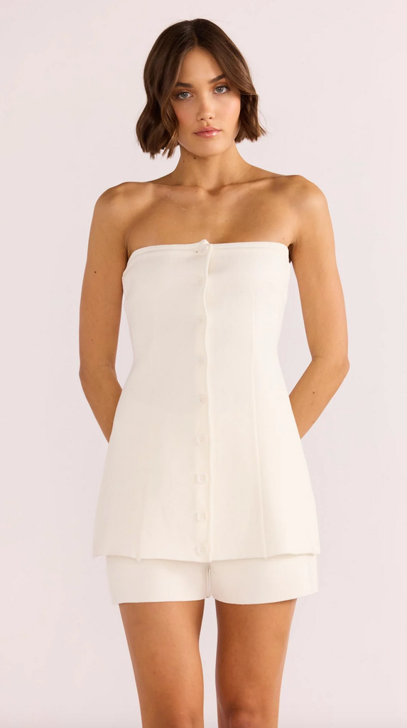 MINKPINK ELORA KNIT BUSTIER TOP