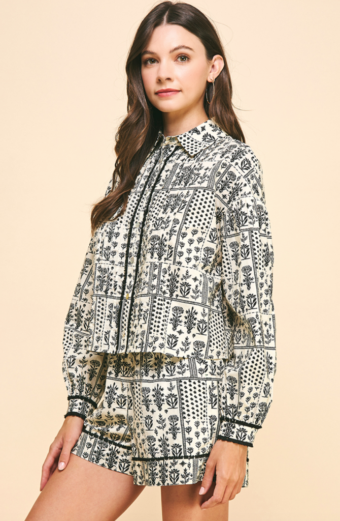 PINCH PRINT BUTTON DOWN SHIRT