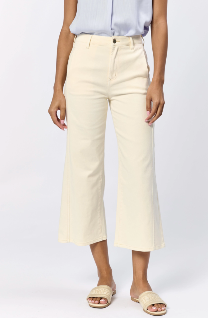 DEAR JOHN Audrey Wide Leg Jean in Wheat