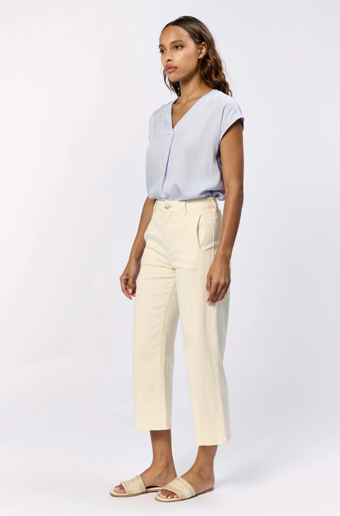 DEAR JOHN Audrey Wide Leg Jean in Wheat