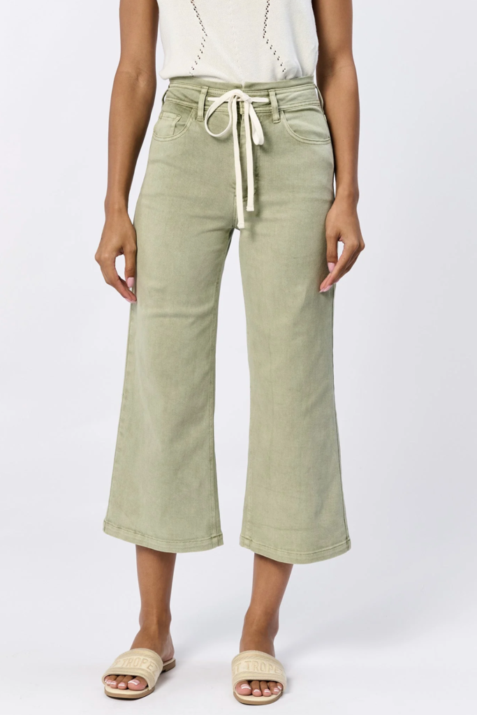 DEAR JOHN Audrey Wide Leg Jean in Sage
