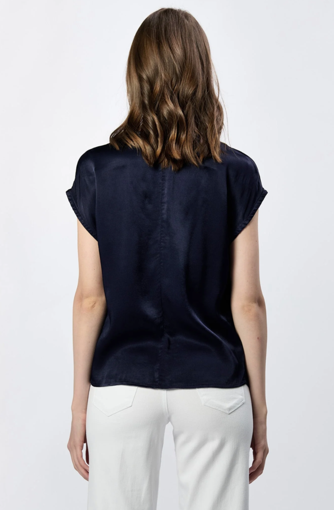 DEAR JOHN Kristen Tencel Top in Black Iris