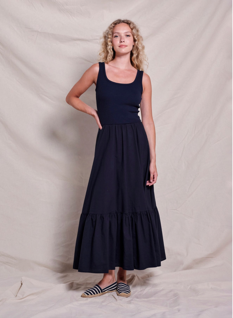 SUNDRY MIXED MEDIA DRESS