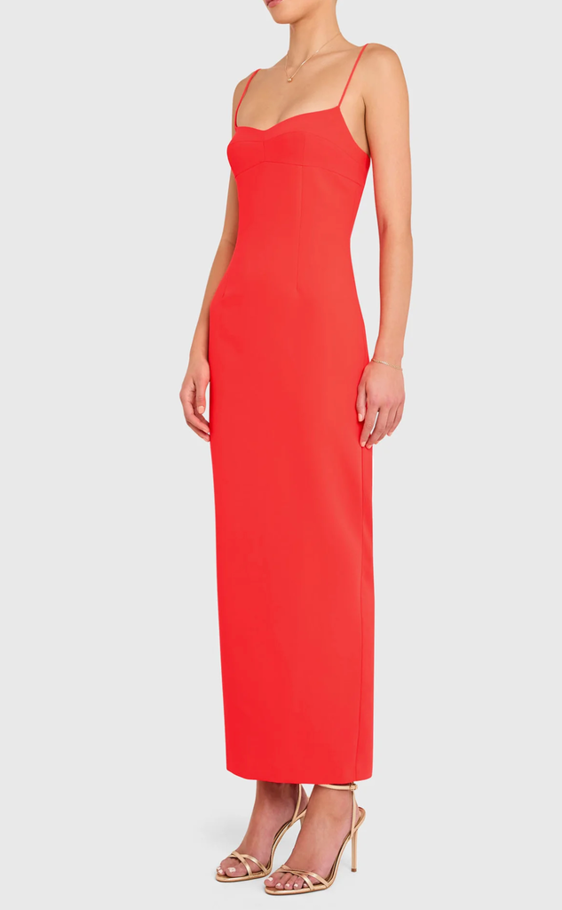 Amanda Uprichard LAWRENCE MAXI DRESS - CRIMSON