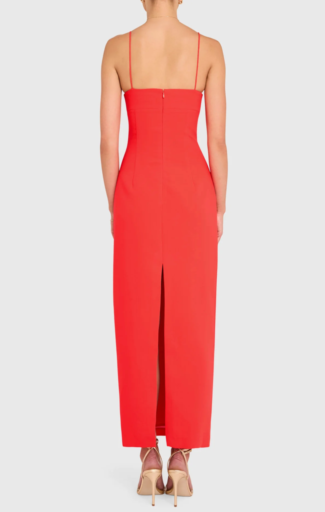 Amanda Uprichard LAWRENCE MAXI DRESS - CRIMSON