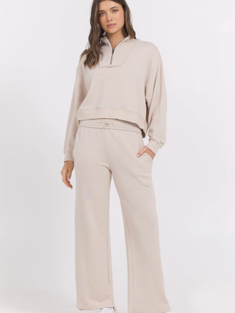 SEASIDE SAND FRENCH TERRY QUARTER ZIP