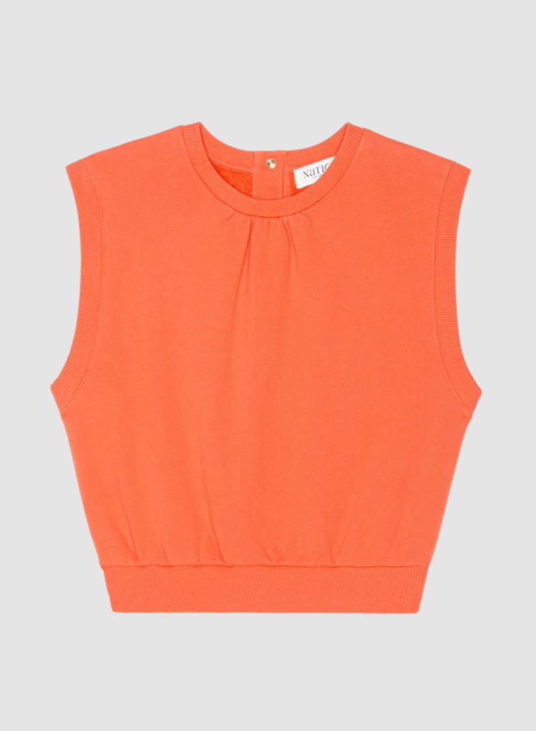 NATION LTD BILLIE TANK SWEATSHIRT - CORAL KISS
