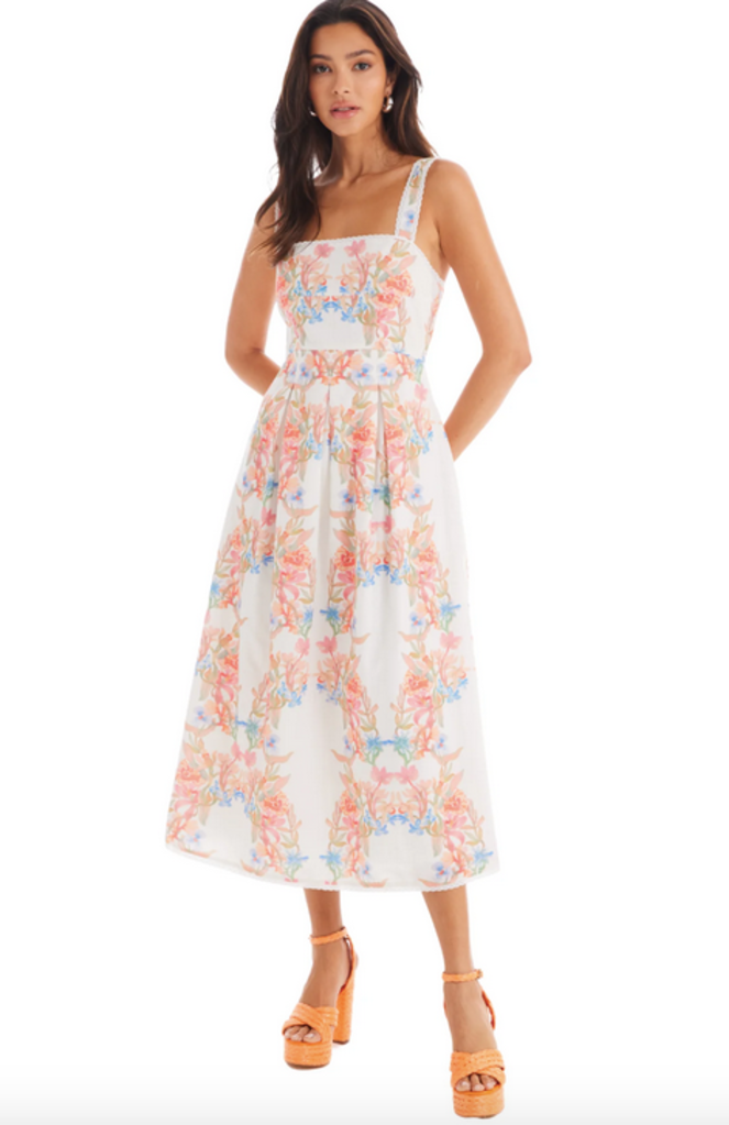 ALLISON NEW YORK JULIANA MIDI DRESS