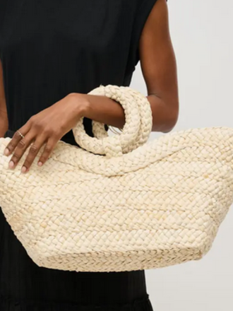EDITH STRAW TOTE BAG