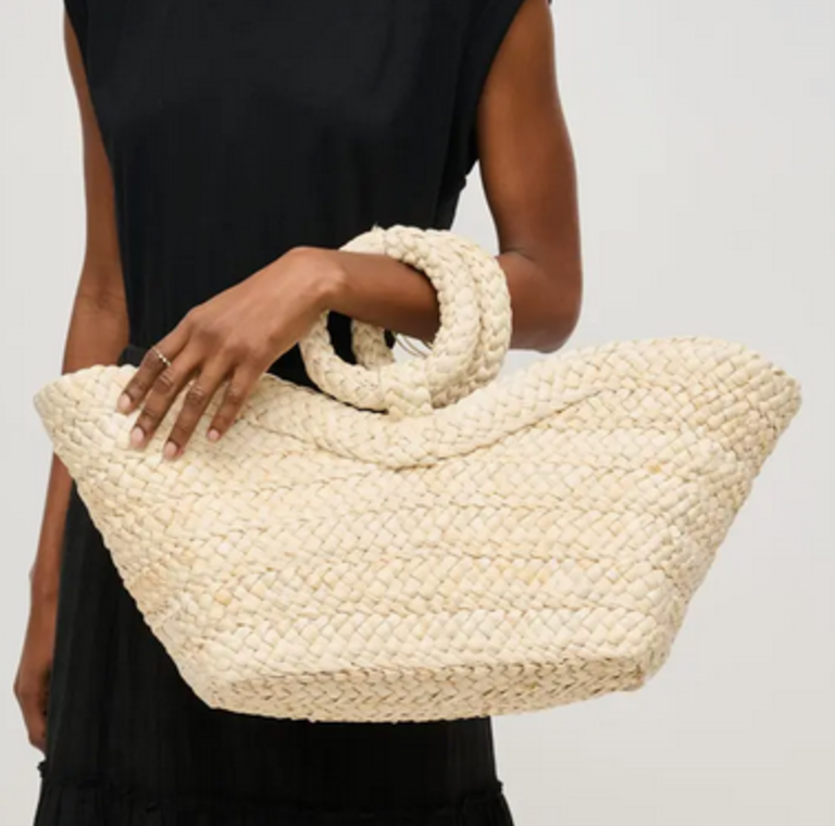 EDITH STRAW TOTE BAG