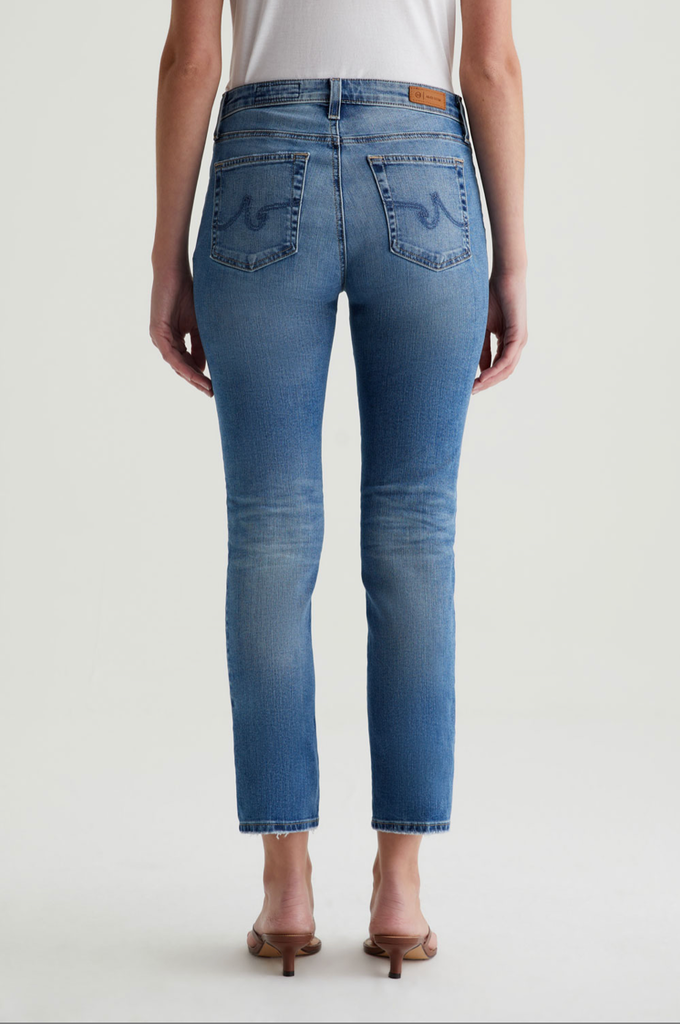 AG JEANS MARI CROP MID RISE SLIM STRAIGHT JEAN