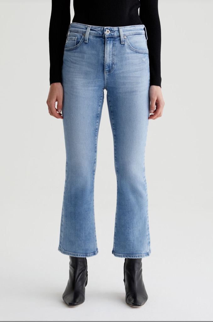 AG JEANS FARRAH BOOT CROP MID RISE FIT JEAN