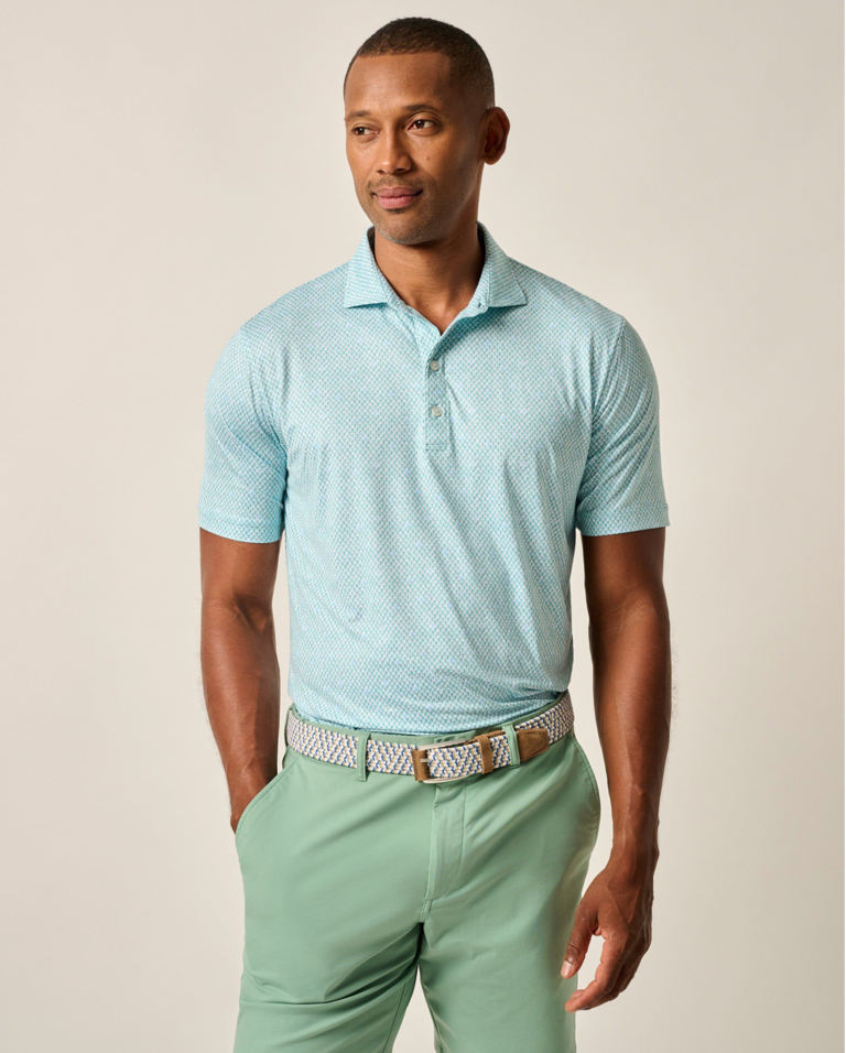 JOHNNIE-O FEATHERWEIGHT PERFORMANCE FERNANDO PRINT POLO