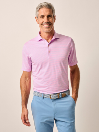 JOHNNIE-O MICHAEL STRIPE PERFOMANCE JERSEY POLO