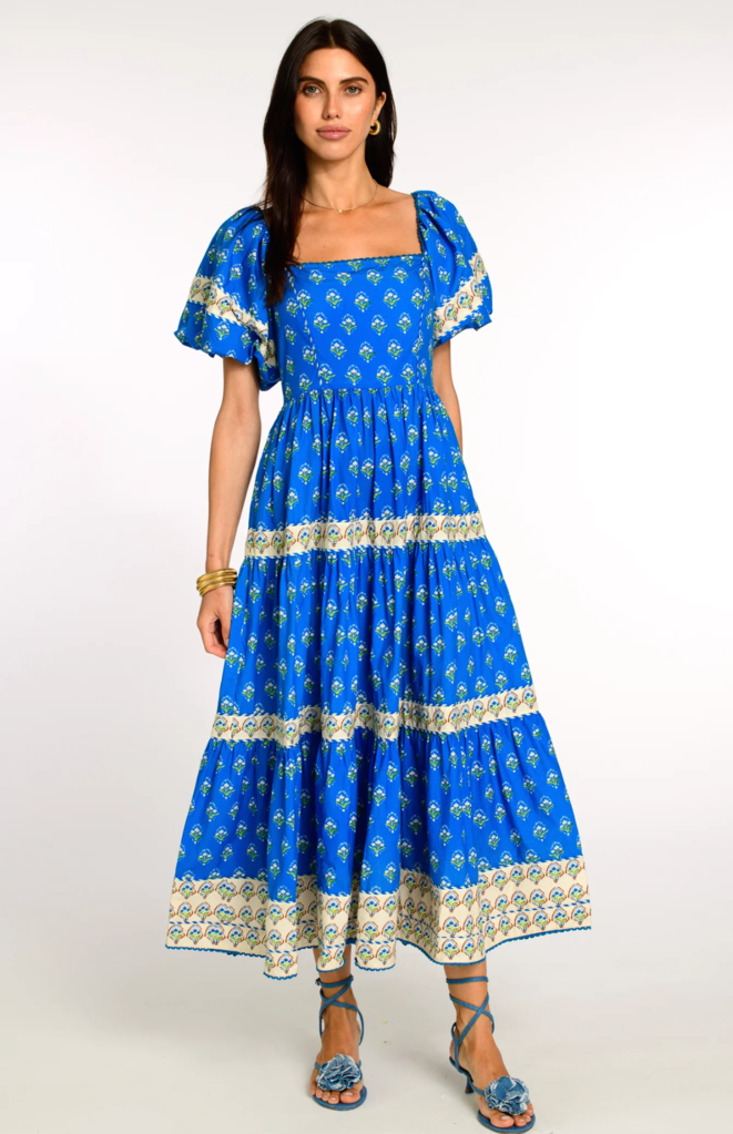 ELIZABETH JAMES ALLIE DRESS IN TULIP BLUE