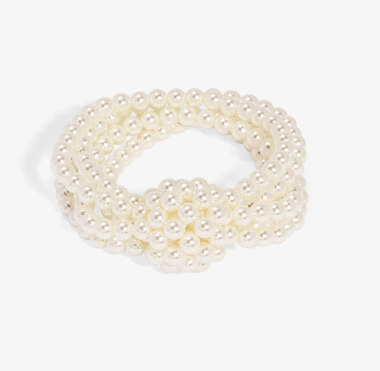 VIOROO Knotted Pearl Stretch Bracelet