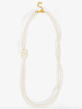 VIOROO Long Layered Side Knot Necklace
