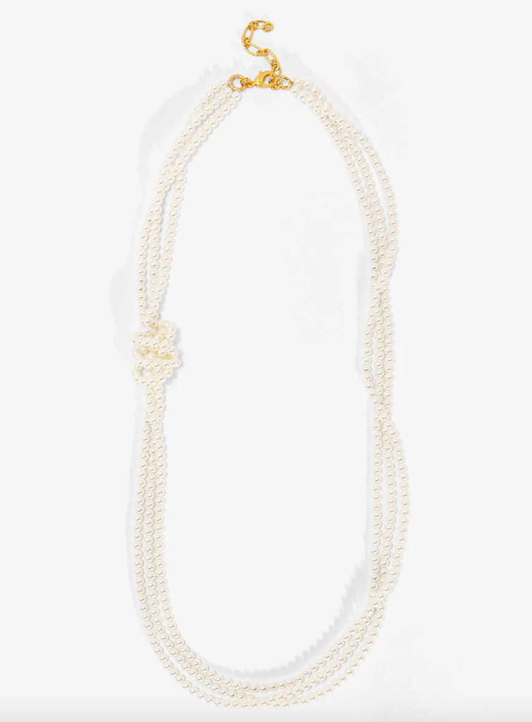 VIOROO Long Layered Side Knot Necklace